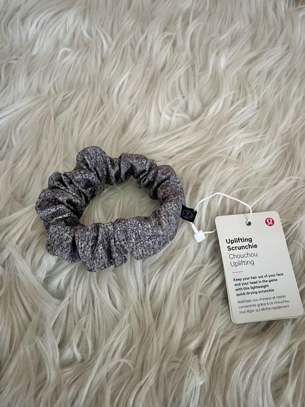 {Lululemon} Uplifting Scrunchie in Multi Black Heather Lux - NWT